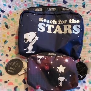 Lesportsac x Peanuts Snoopy cosmetic bags lot